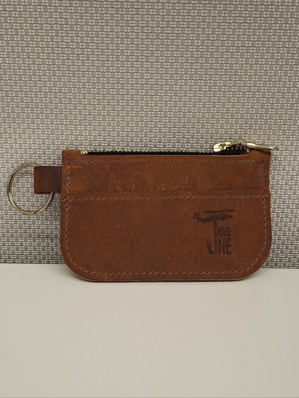 NINE LINE Leather Key Chain/Change Holder